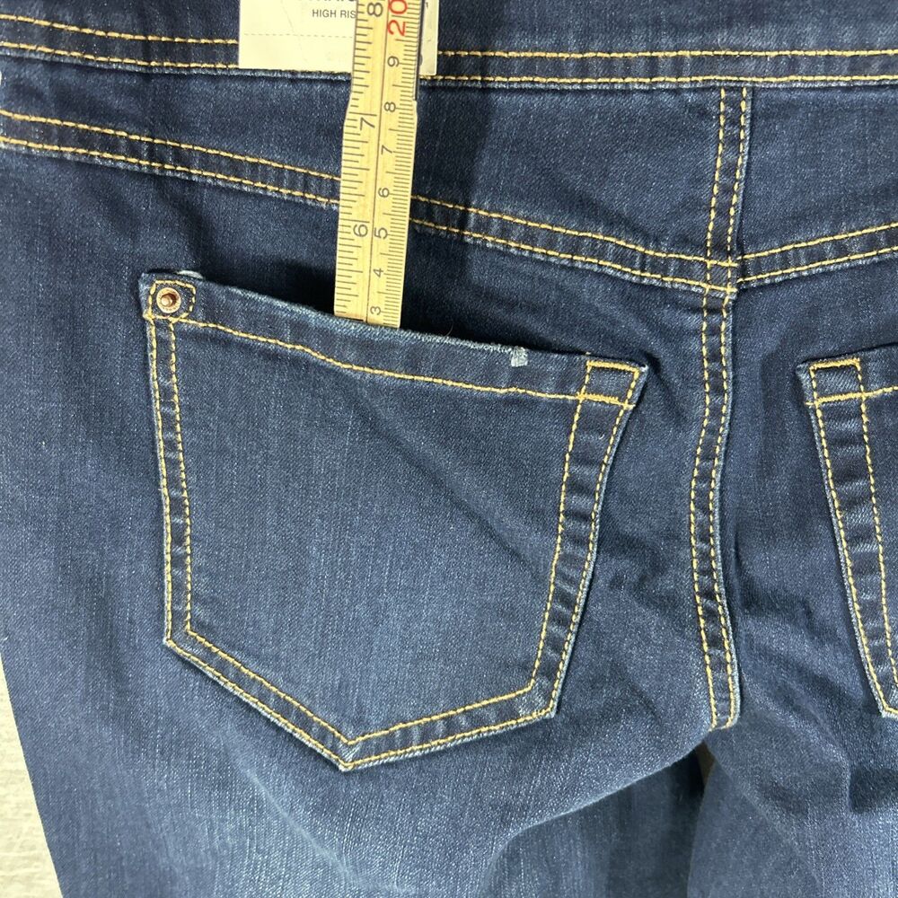 INC International Concepts Core Denim Pull On Straight High Rise MD Indigo 4/27 - Picture 6 of 11
